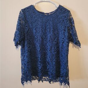 Philosophy‎ Elegant Blue Lace XL Top